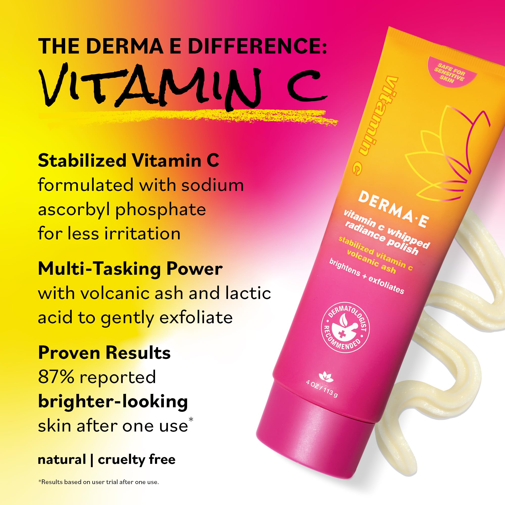 Amazon.com: DERMA E Face Exfoliator, Vitamin C Whipped Radiance